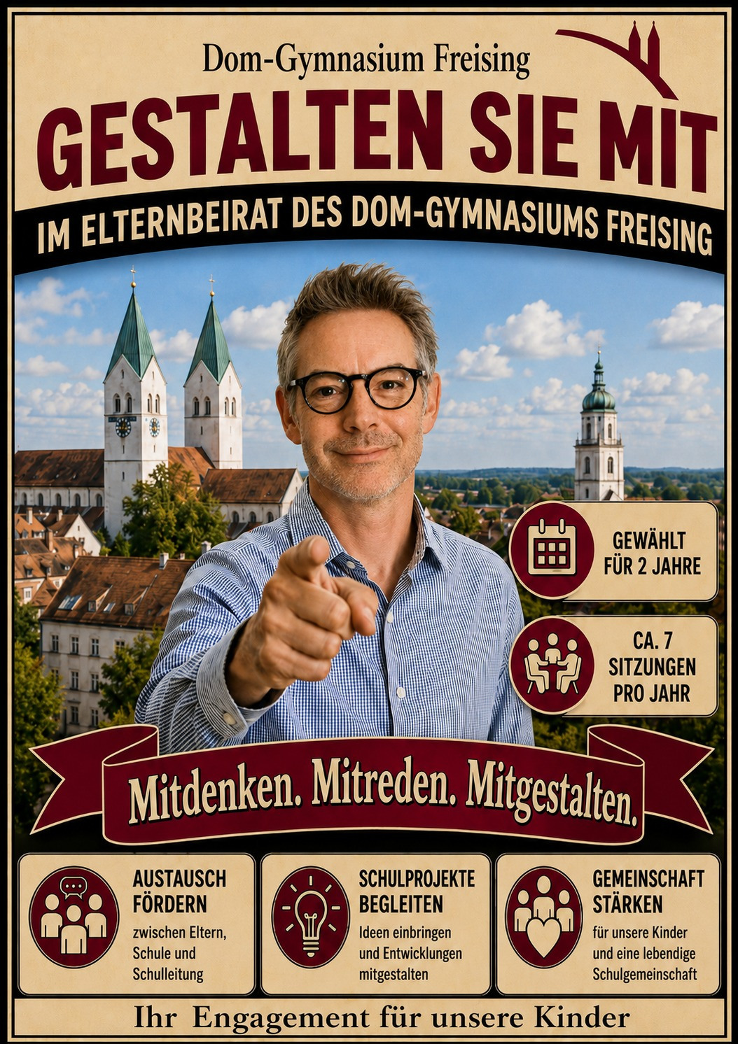 Poster: Gestalten Sie mit im Elternbeirat